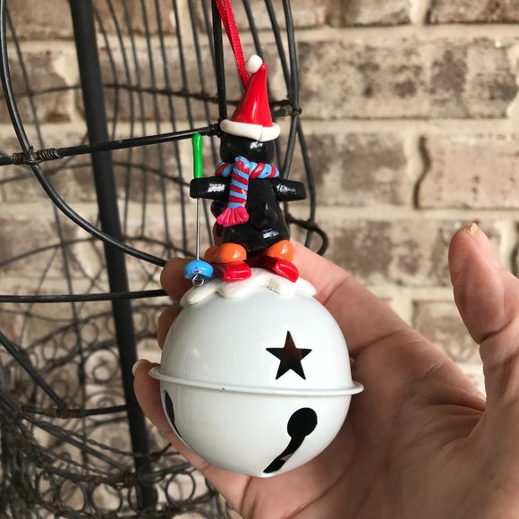 Penguin Ornament Christmas Snow Ski Santa Retro - Picture 4 of 8